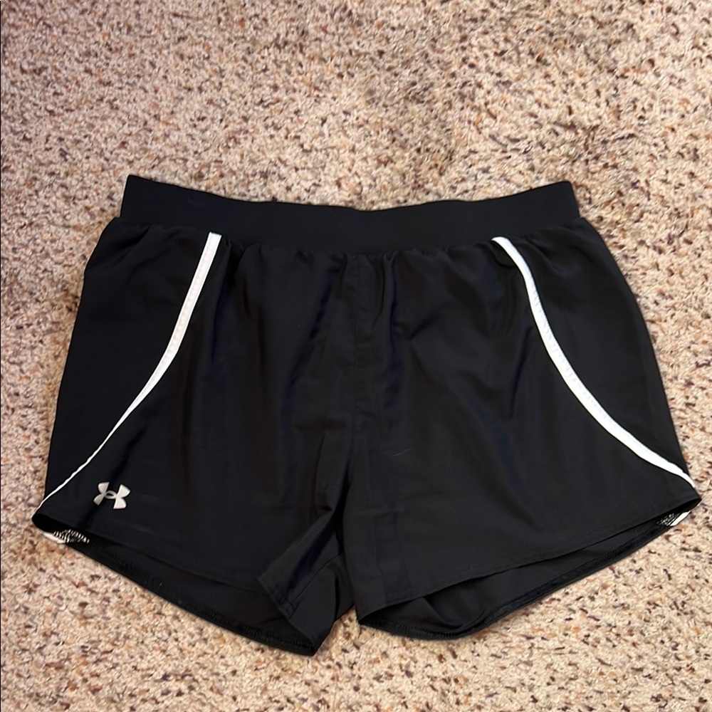 Under Armour Black Shorts with White Trim